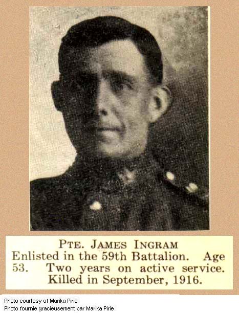 Photograph of Private James Ingram